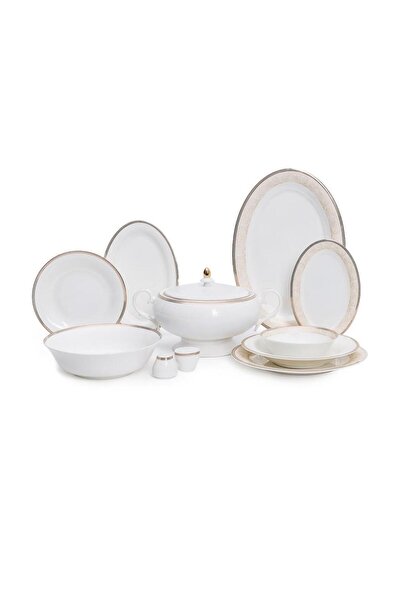 Maxx Doria Palace Golden Paisley 12 Kişilik 60 Parça Bone Porselen Yuvarlak Y...