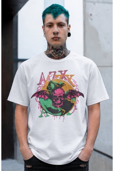Fuddy Moda Tricou unisex A7X Avenged Sevenfold cu imprimeu, tricou supradimen...