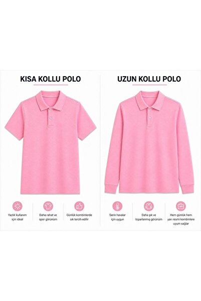 Kuraff Giyim UNISEKS MAJICA S DUGIM RUKAVOM I KRATKIM RUKAVOM SA POLO IZREZOM