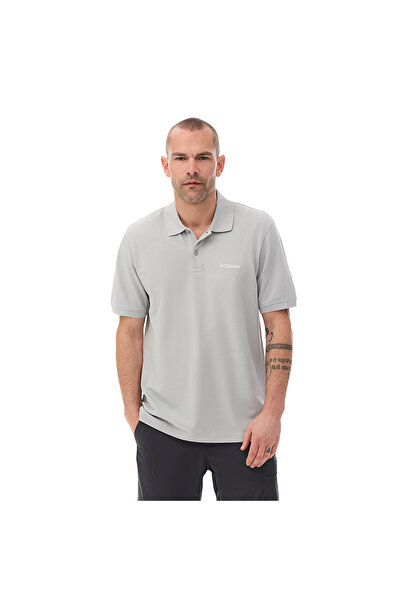 Columbia Cascade Range Solid Polo II Erkek Gri Outdoor Polo Yaka T-Shirt CS02...
