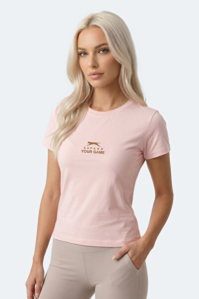 Slazenger Γυναικείο μπλουζάκι KOSTA με στάμπα σε ανοιχτό ροζ χρώμα