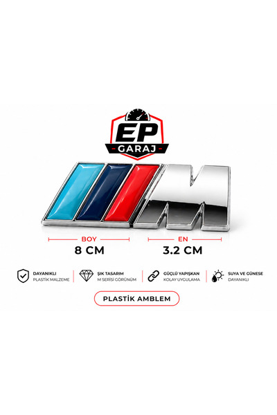 EP GARAJ OTOMOTİV Bmw m Logo Emblem – Adhesive Model and Metal Mounting