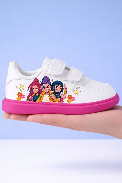 archiepet ροζ σόλα με στάμπα λουλουδιών για κορίτσια, αθλητικά παπούτσια για ...