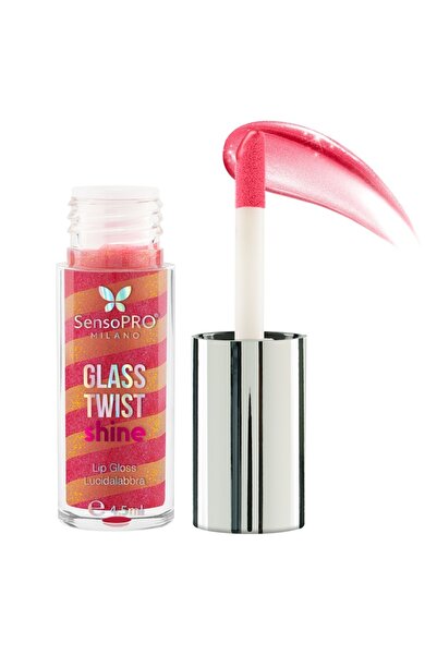 SensoPRO Milano Гланц за устни Glass Twist Shine, ярко розов
