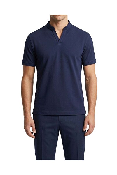 TerziAdemAltun Italian Style Slim Fit Men's Polo V-Neck Short-Sleeved Knitwea...