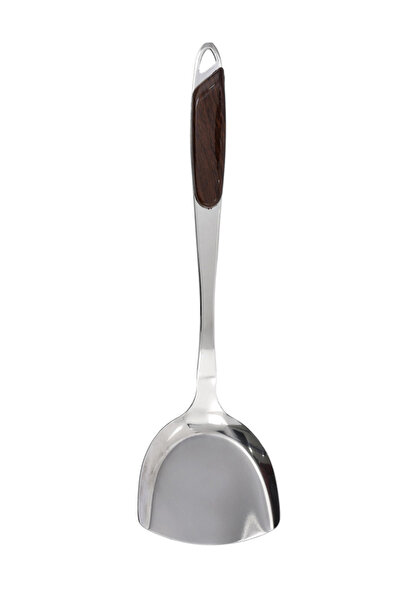 ROYALFORD Stainless Steel Turner with Wooden Finish Handle 12cm