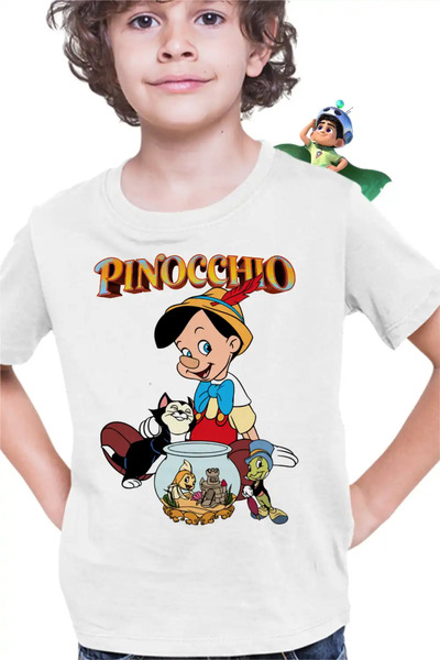 OEM Tricou Copii Baieti Pinocchio Jiminy Figaro Cleo
