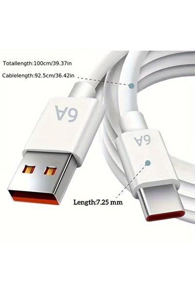 pukotech 10 adet USB'den Type-C Şarj Kabloları, Akıllı Akım Kontrolü ile Hızlı Şarj ve Veri Aktarım