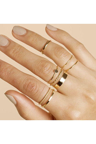 Ervalina 8-Piece Thin Pinterest Ring Set
