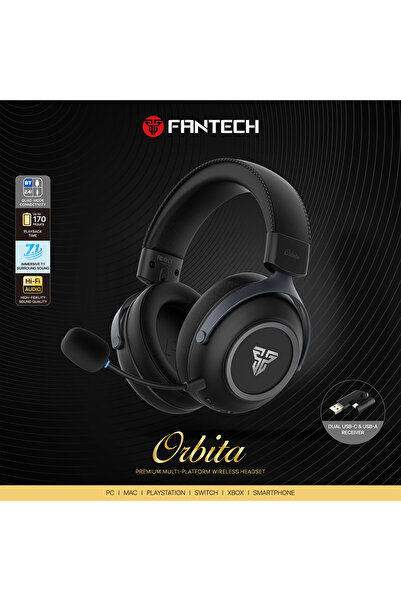 OYUNCU BAYKUŞ FANTECH ORBITA WHG07 - 7.1 Kablosuz Oyuncu Kulaklık, 53mm, 170 ...
