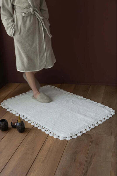 İrya Rona Μονό Χαλάκι Μπάνιου Εκρού 100% Βαμβάκι 70x110