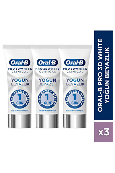 Oral-B Pro 3D White Clinical Yoğun Beyazlık Parlak Mükemmellik Diş Macunu 75 ...
