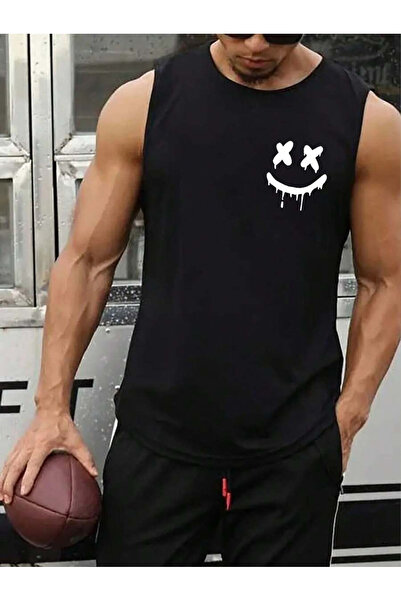 bellanova Printed Sleeveless Tshirt Men's Zero Sleeve Clothing Sportswear Ove...