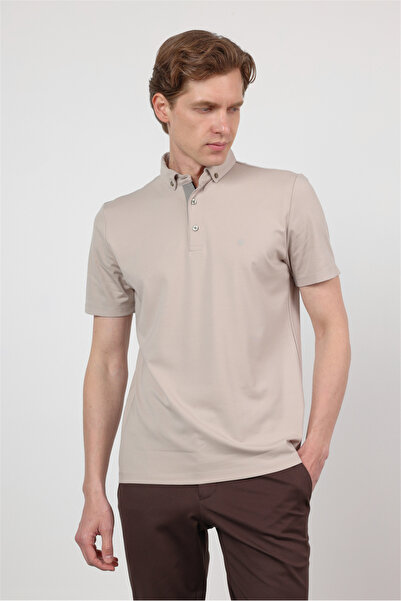 İmza Μπλουζάκι με κοντό μανίκι σε χρώμα πέτρας, ιταλικού στυλ, χωρίς τσέπες, ...