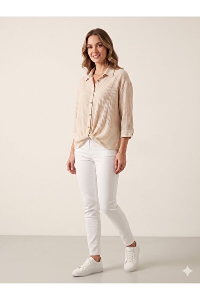 centilmen Dosso Dossi̇ Seul Waist Drawstring Detailed Blouse 1157