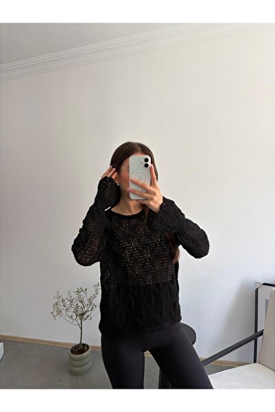 Flarsky Women's Embroidered Openwork Knitwear