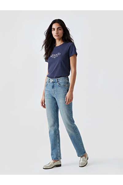 LC Waikiki Sparkling Choices from Shining Store Straight Fit Women's Jean Pants