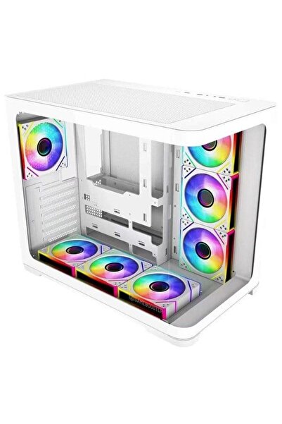 GAMEBOOSTER GB-G2852W Gaming Mid-Tower PC Kasası Beyaz 7-Fanlı
