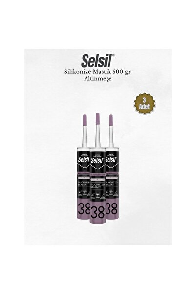 Selsil Silikonize Altınmeşe Mastik 500 gr - 3 Adet