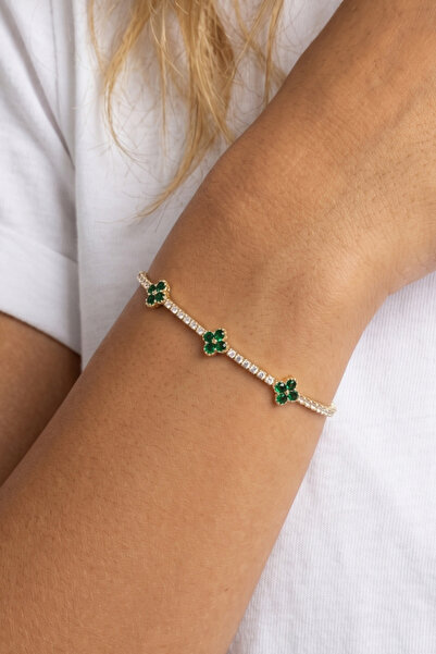 Beca Atelier Emerald Clover Su Yolu Çelik Bileklik