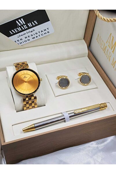 anemarman ⌚✨ طقم ساعة انيمرمان – ستانلس ستيل فاخر مع ضمان سنة