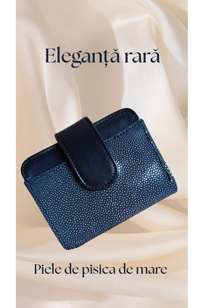 OEM Women's Wallet made of genuine sea cat Leather , elegant, premium, handmade