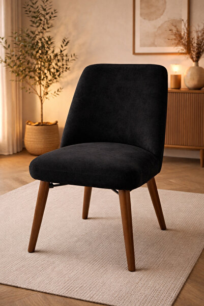 Akbal Home Sandalye Kılıfı 4 Adet Standart Retro Kare İtalyan Nubuk Kumaş Yük...