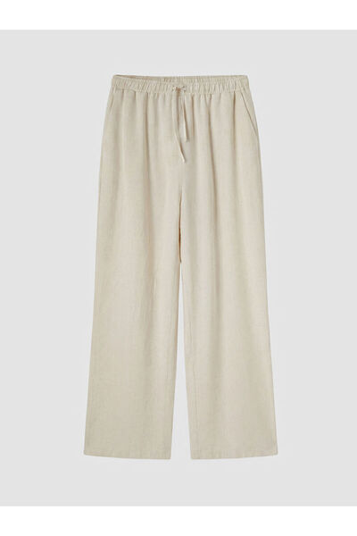 LC Waikiki Xsidebeige Linen Blend Women's Trousers