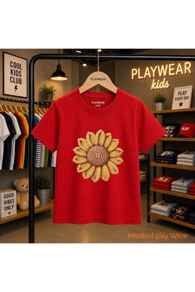 playwear Pletena majica sa motivom mesečevog cveta, 100% dječja unisex majica...