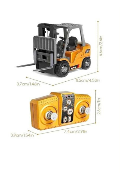 Lotus UZAKTAN KUMANDALI ŞARJLI METAL GÖVDELİ MİNİ FORKLİFT 1:64
