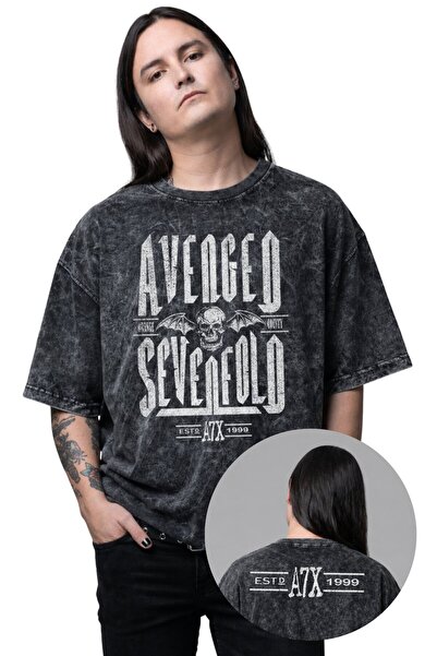 Fuddy Moda Unisex A7X Avenged Sevenfold T-shirt με στάμπα, πλενόμενο, ρετρό μ...
