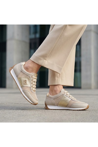 Letafia Nora Mesh Leather Sports Shoes