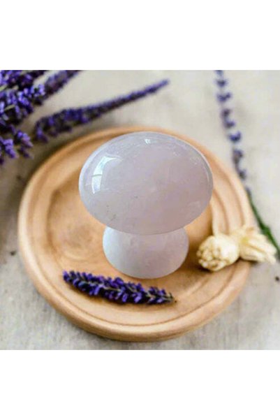 FlowByMire.ro Ciupercă Gua Sha din Cuarț Alb