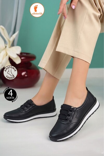 AlbiShoes Women's Mother's 4-Point Anatomical Non-Slip Sole Soft Lightweight ...