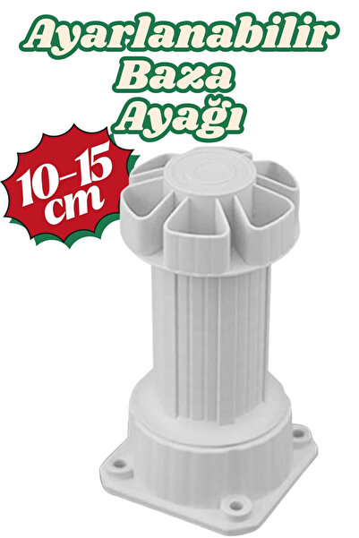KAYRA LEATHER CRAFT Ayarlanabilir Beyaz Baza Ayağı 10 - 15 cm – Mutfak Dolabı...