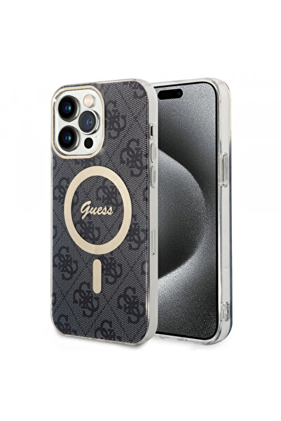 Stef's Cat Θήκη MagSafe για Apple iPhone 15 Pro, Guess, 4G IML, Μαύρο
