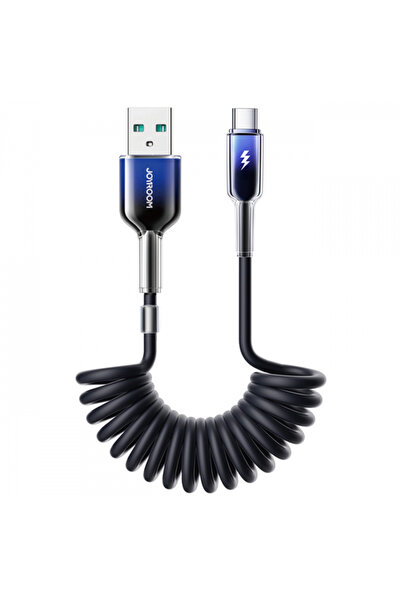Joyroom Cablu Date si Incarcare USB-A - USB-C S-A43 Crystal, 60W, 1.5m, Negru