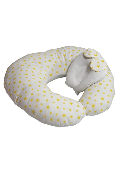 Generic Brand Soft Cotton Yellow Star Breastfeeding and Flat Head Support Cus...