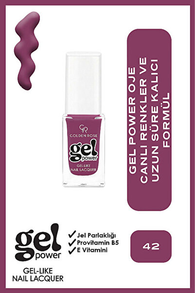 Golden Rose Gel Power Nail Lacquer-42-Jel Oje