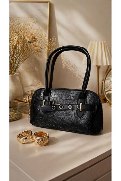 diğerr1 Velora Handbags Rugan Dokulu Gold Tokalı Şık Kadın El Çantası