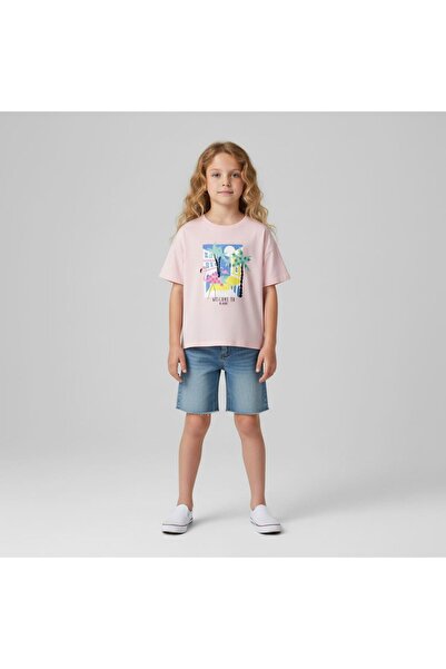 ALG Girls' T-Shirt with Sequins and Embroidery