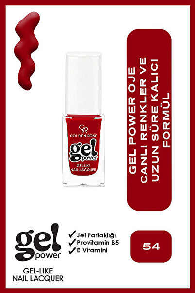 Golden Rose Gel Power Nail Lacquer-54-Jel Oje