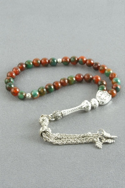 ZERO LAND Gldisptm Ceyt Natural Stone Prayer Beads 6 mm (220338) - Green