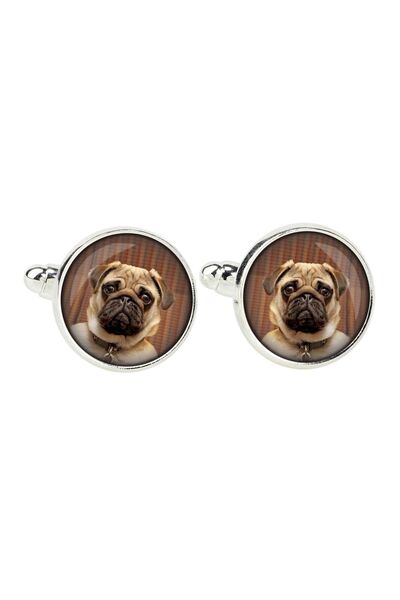 Art - Dog Pug - cufflinks, a shirt accessory, a shirt pendant from the Art-Do...