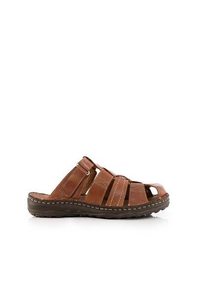 UrbanShoes Saboti barbati din piele naturala, Leofex - 142 Cognac Box