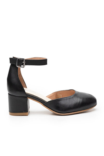 UrbanShoes Pantofi casual cu toc damă de piele naturală, Leofex - 221 Negru box