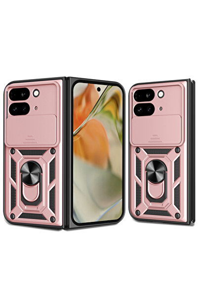 DAMUR Husa Armor CamShield Ring Google Pixel 9 Pro Fold, Clapeta Camera, Stru...