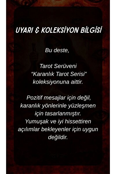 Tarot Serüveni KARANLIK BİLİNÇ Destekleyici Tarot Destesi