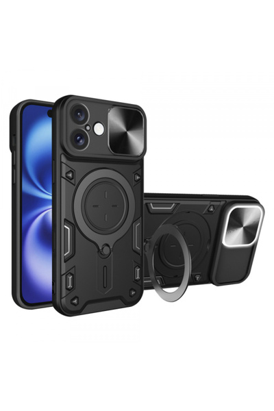 Stef's Cat Husa pentru Apple iPhone 16, Stef's Cat, CamGuard Pro, Neagra