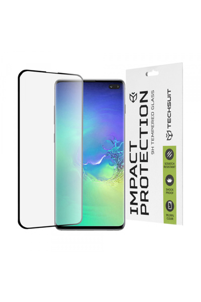 Stef's Cat Защитно стъкло за Samsung Galaxy S10+ G975, Закалено стъкло, С цял...